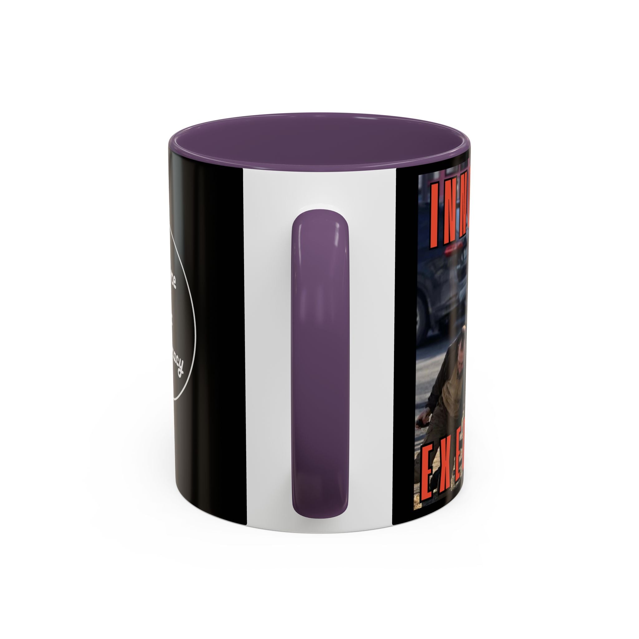 Innocent Executed- Restore Our Democracy Accent Coffee Mug — In Memory of Alex Piltti (11/15oz)