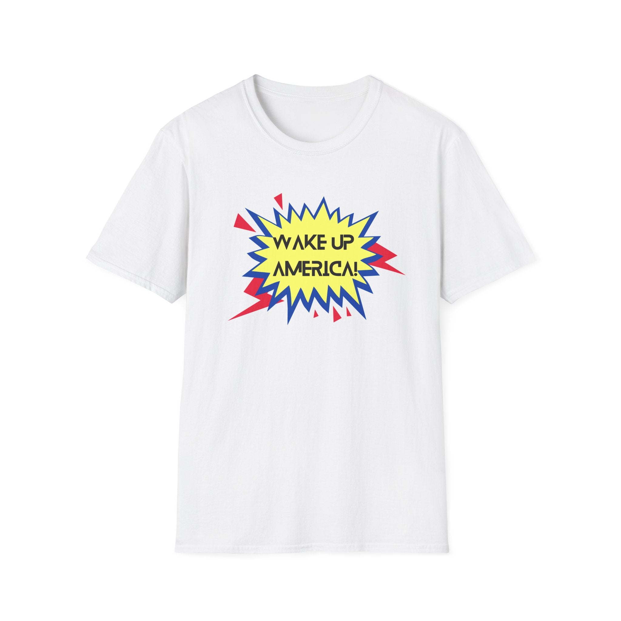 Wake up America - White Graphic T-Shirt