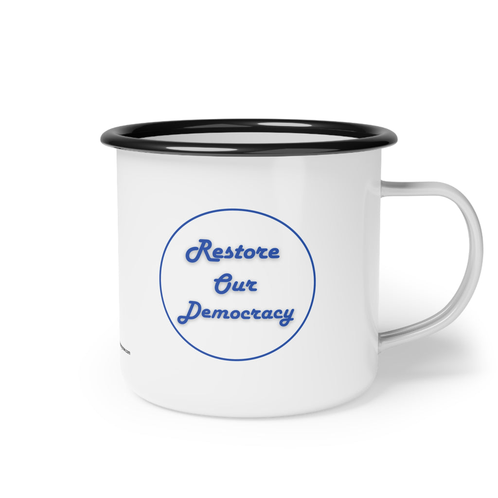 “Restore Our Democracy” Political Camping Mug