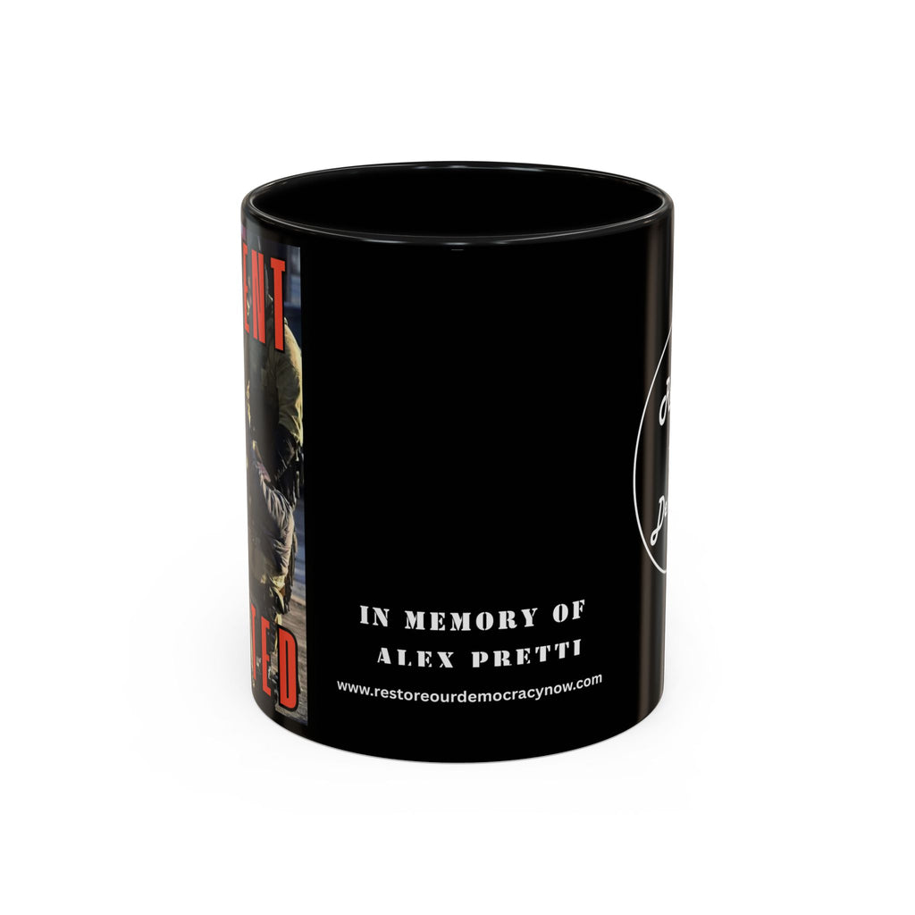 Innocent Executed- Restore Our Democracy Accent Coffee Mug — In Memory of Alex Piltti (11/15oz)