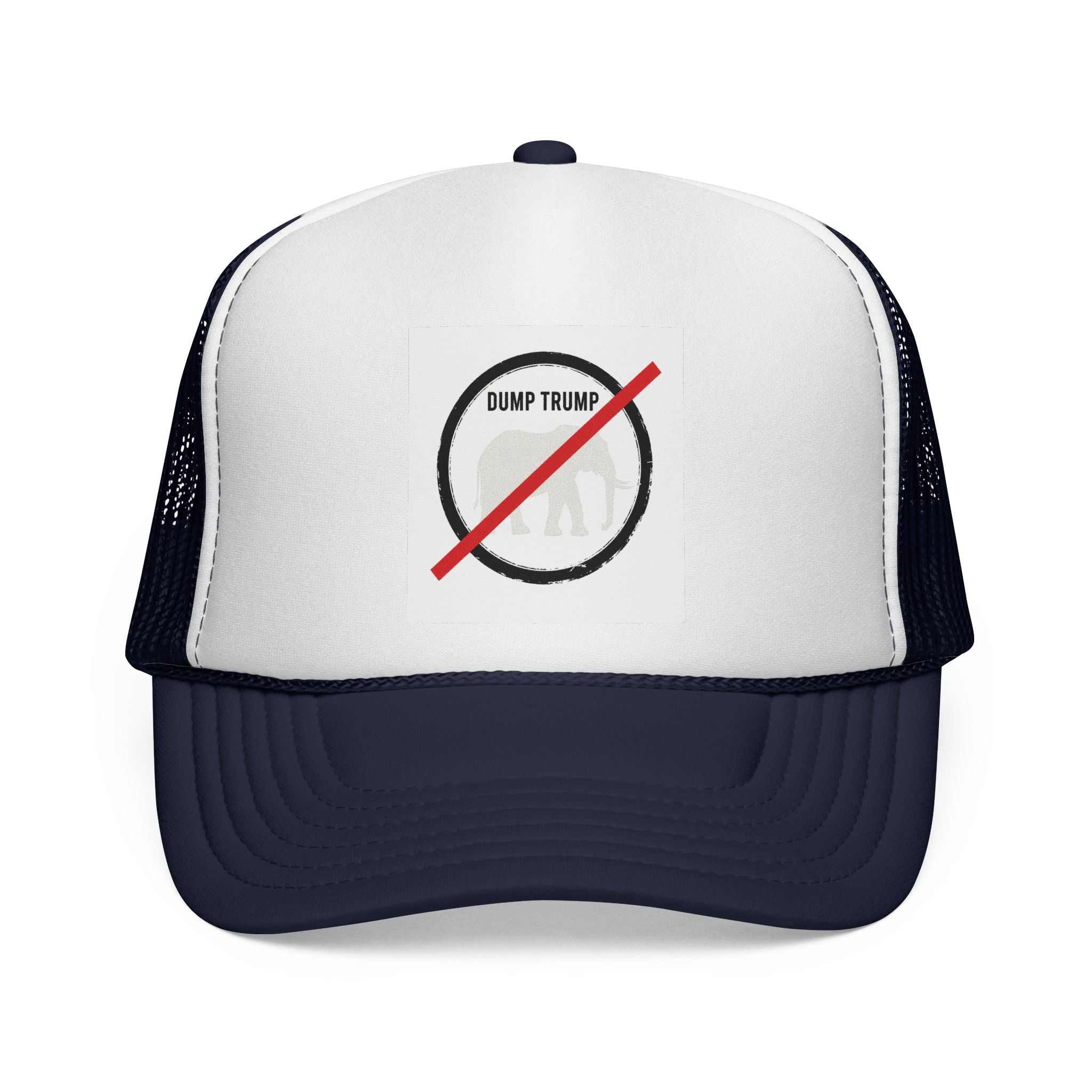Anti-Trump Trucker Hat – Red, White & Blue Political Protest Cap