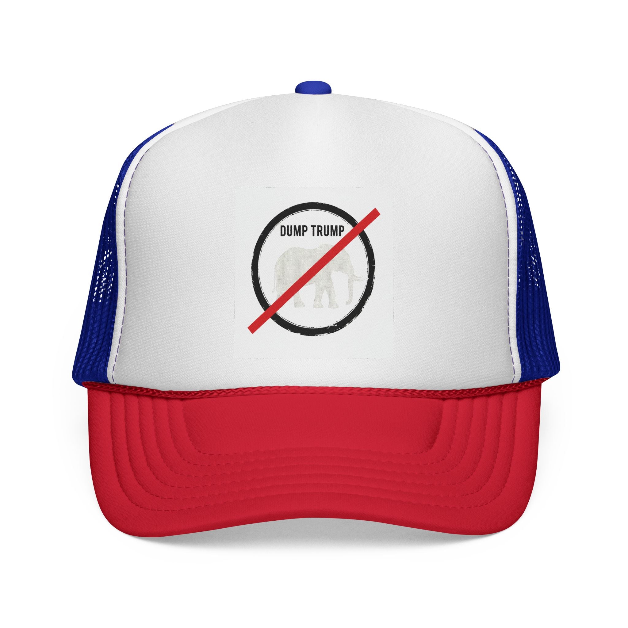 Anti-Trump Trucker Hat – Red, White & Blue Political Protest Cap