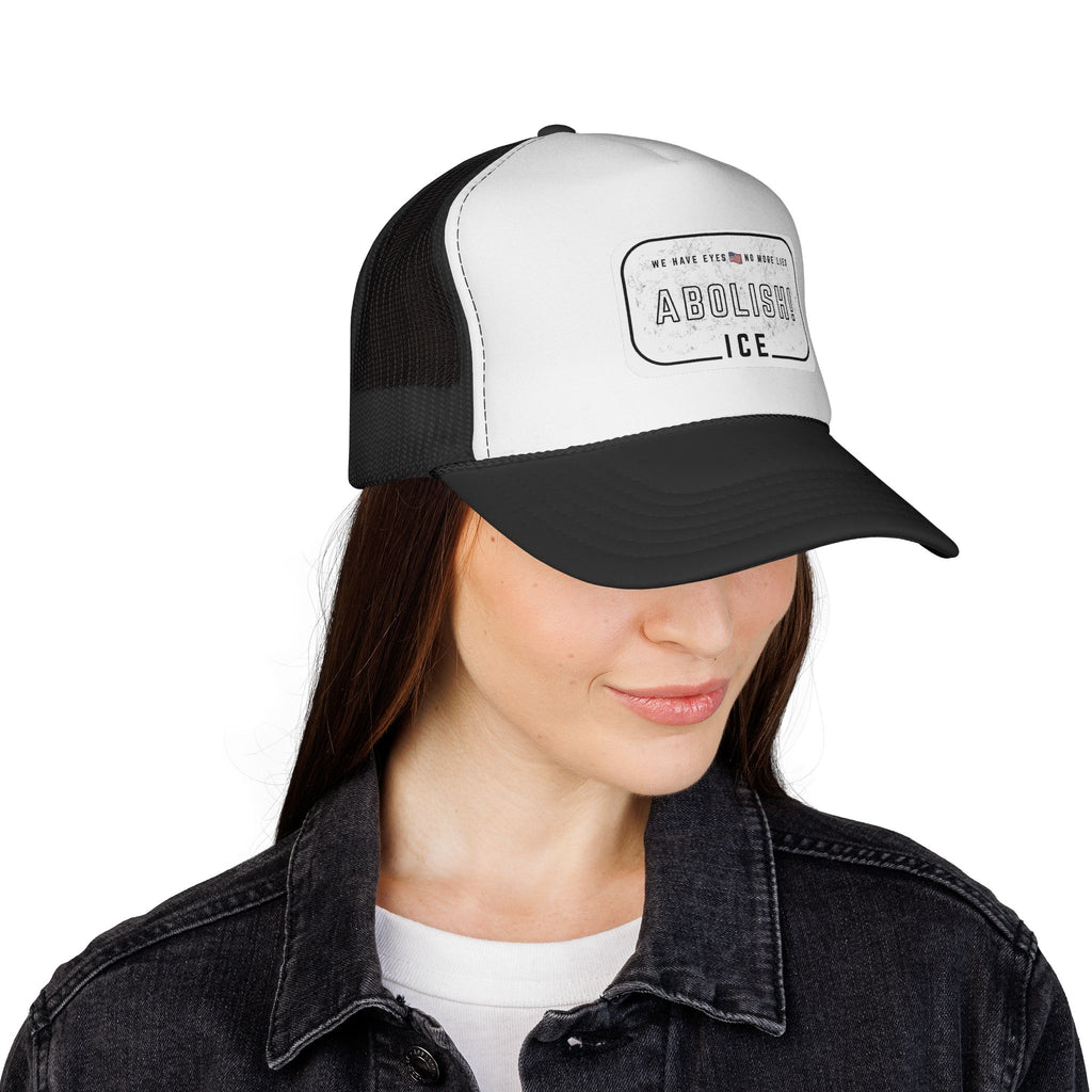 Abolish ICE Trucker Hat — Political Protest Mesh Cap