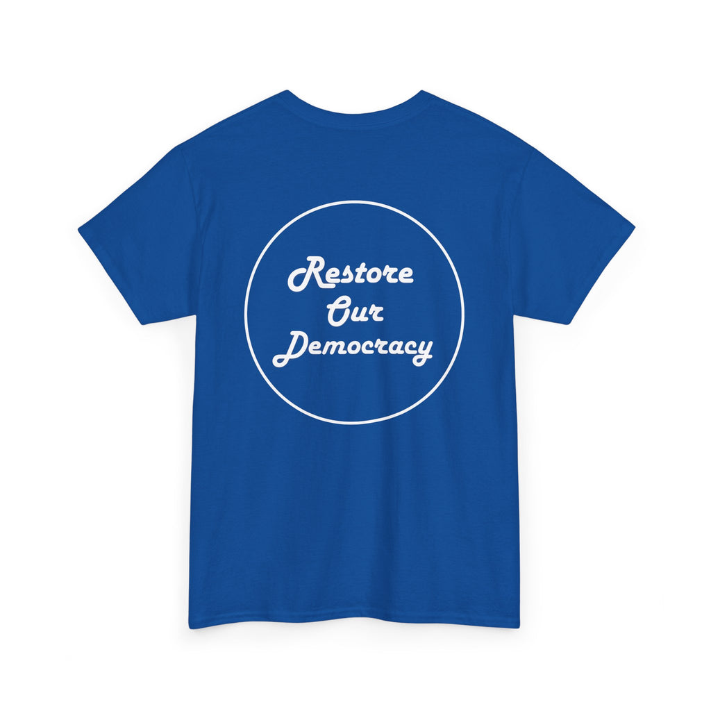 Political Protest T-Shirt — "No Thrones. No Crowns. No Kings." Democracy Shirt