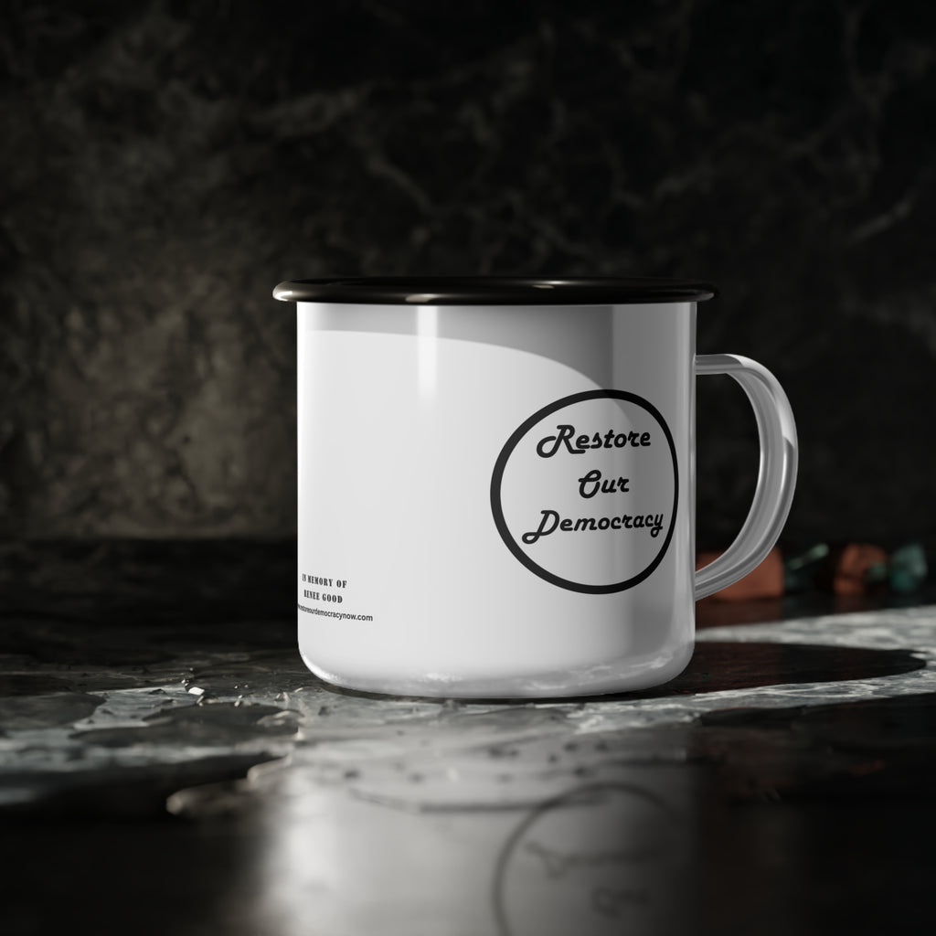 “Restore Our Democracy” Political Camping Mug