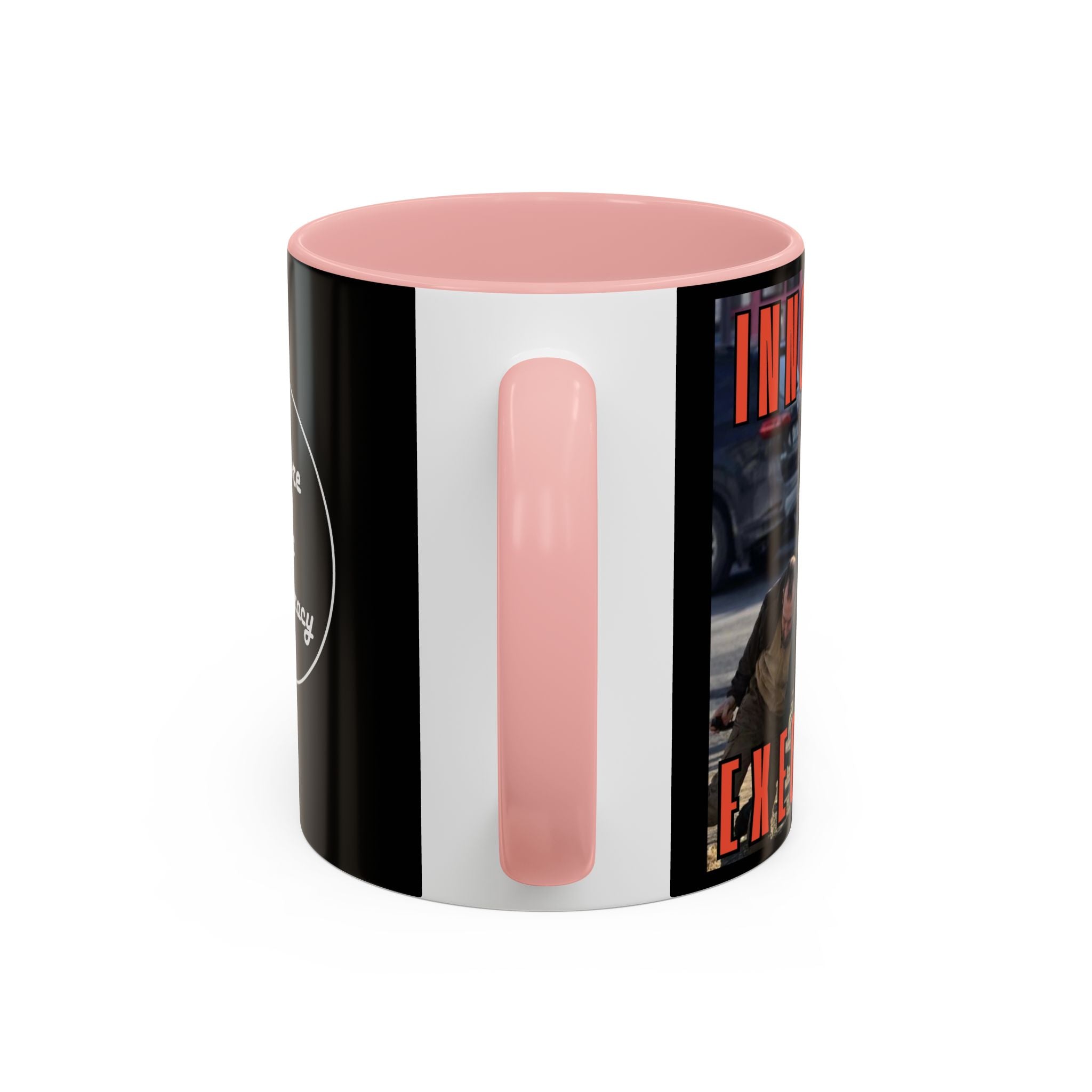 Innocent Executed- Restore Our Democracy Accent Coffee Mug — In Memory of Alex Piltti (11/15oz)